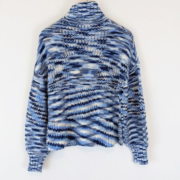 STAUD   Benny Intarsia-knit Turtleneck Sweater In Blue - Picture 6 of 12